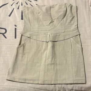 Cream Strapless Dress